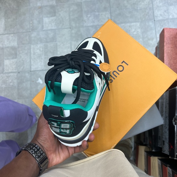 Louis Vuitton Black and Teal Sneakers - Picture 4 of 5